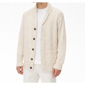O'Hanlan Mills Shawl Collar Cardigan Sweater Men’s Beige Knit Urban Outfitters